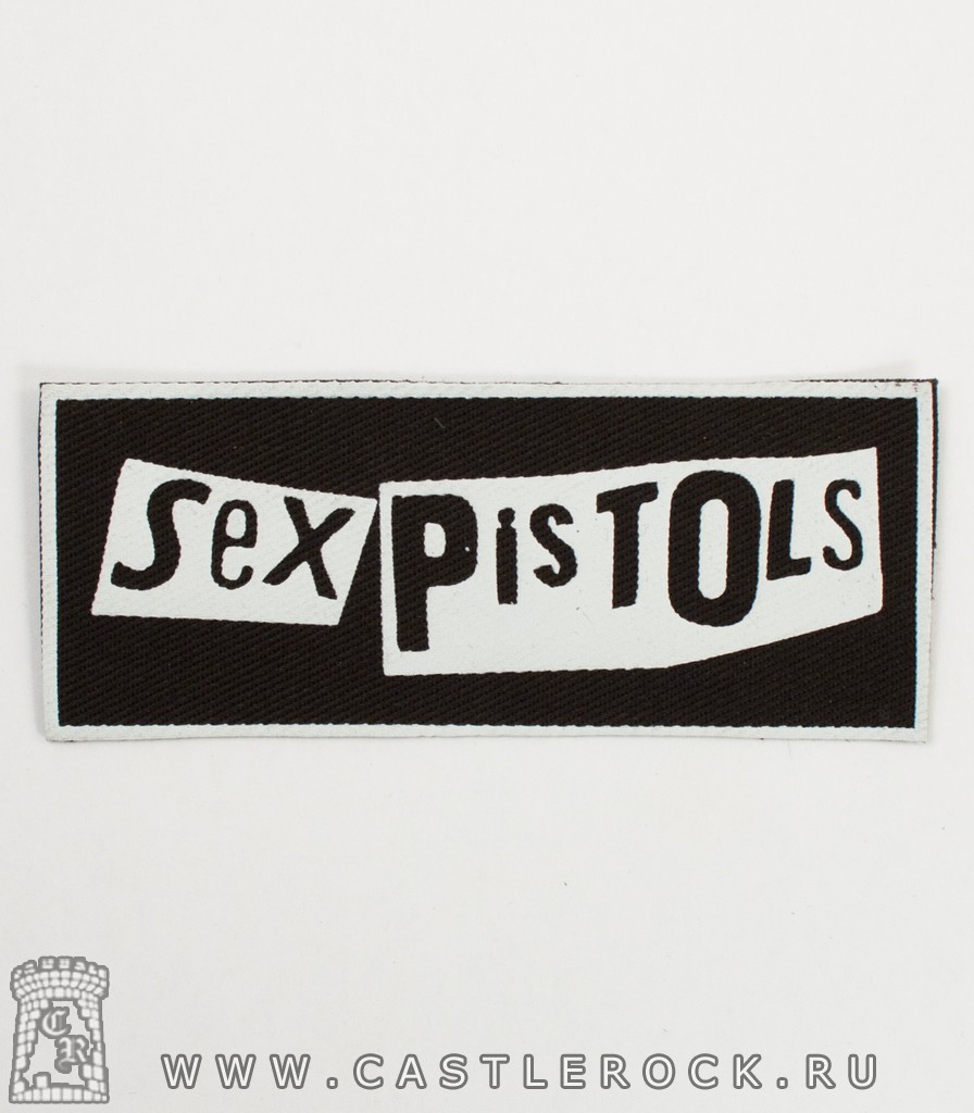 Нашивка Sex Pistols (лого, принт белый)